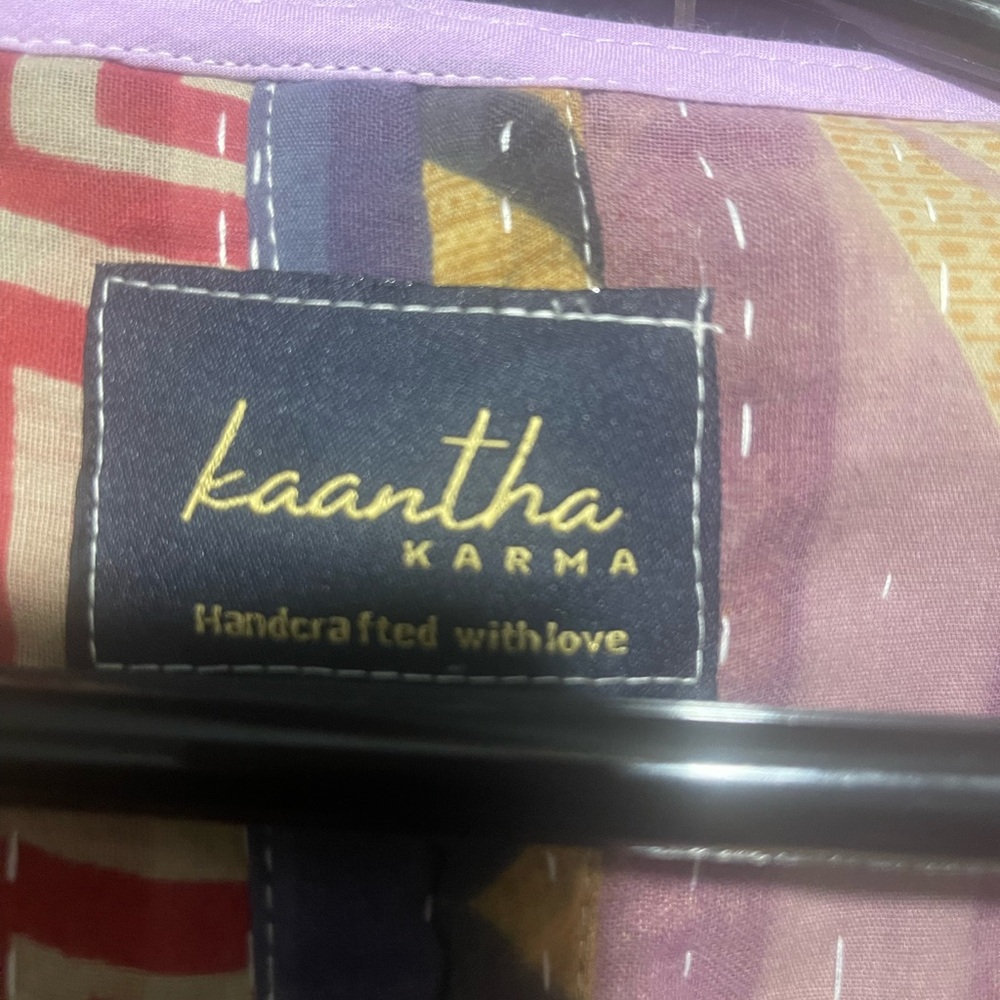 Karma Kantha Multicolor Patchwork High Low Jacket - image 3